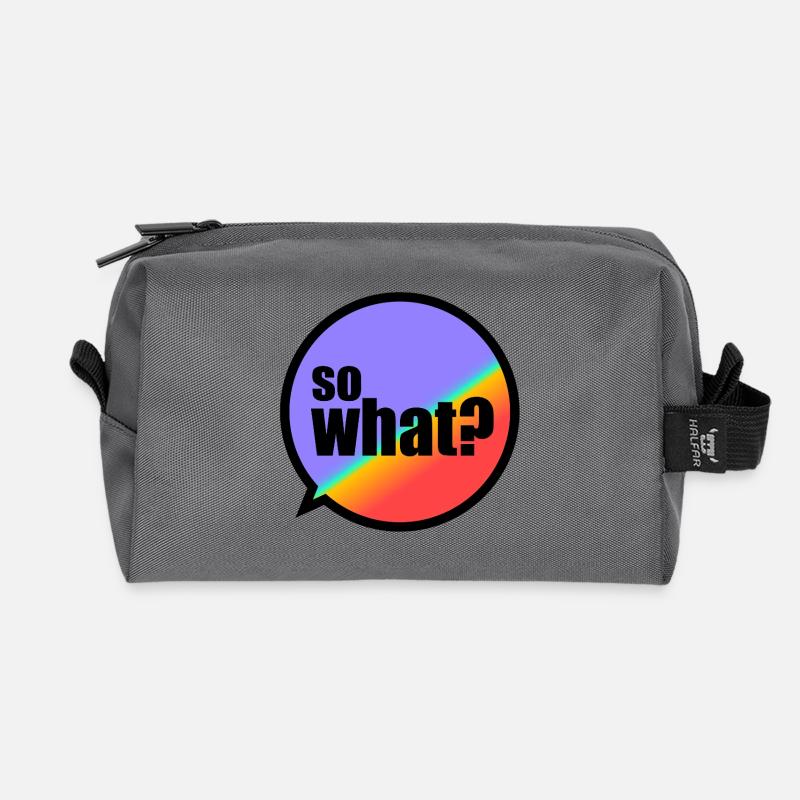 SoWhat? - Recycled Toiletry Zip Bag - anthracite