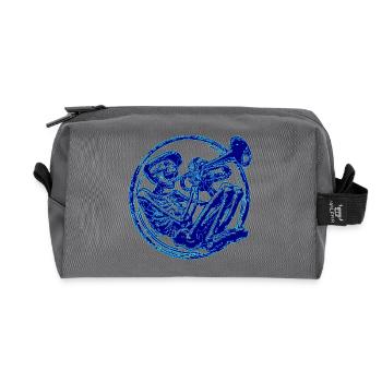 the little trumpeter - Recycled Toiletry Zip Bag - anthracite - Front