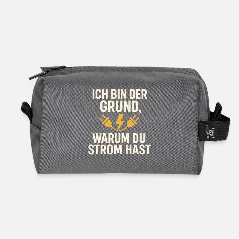 Ich bin der Grund, warum du Strom hast - Recycelte Kulturtasche - Anthrazit