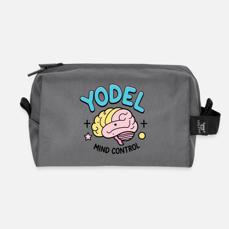 Yodel Mind Control - Recycled Toiletry Zip Bag - anthracite