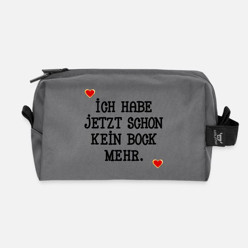 MOTIVATION KEIN BOCK - Recycelte Kulturtasche - Anthrazit
