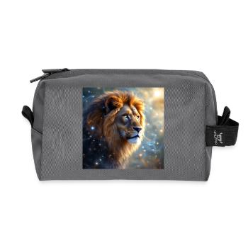 Animal Totem Lion - Trousse de toilette en tissu recyclé - anthracite - Devant