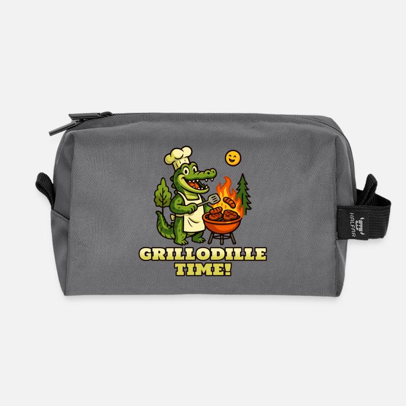 Grillodille-Zeit! - Recycelte Kulturtasche - Anthrazit