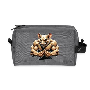 Heftige anthropomorphe Nagetier-Illustration - Recycelte Kulturtasche - Anthrazit - Vorne