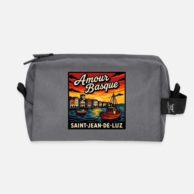 Baskische Liebe Saint-Jean-de-Luz - Recycelte Kulturtasche - Anthrazit