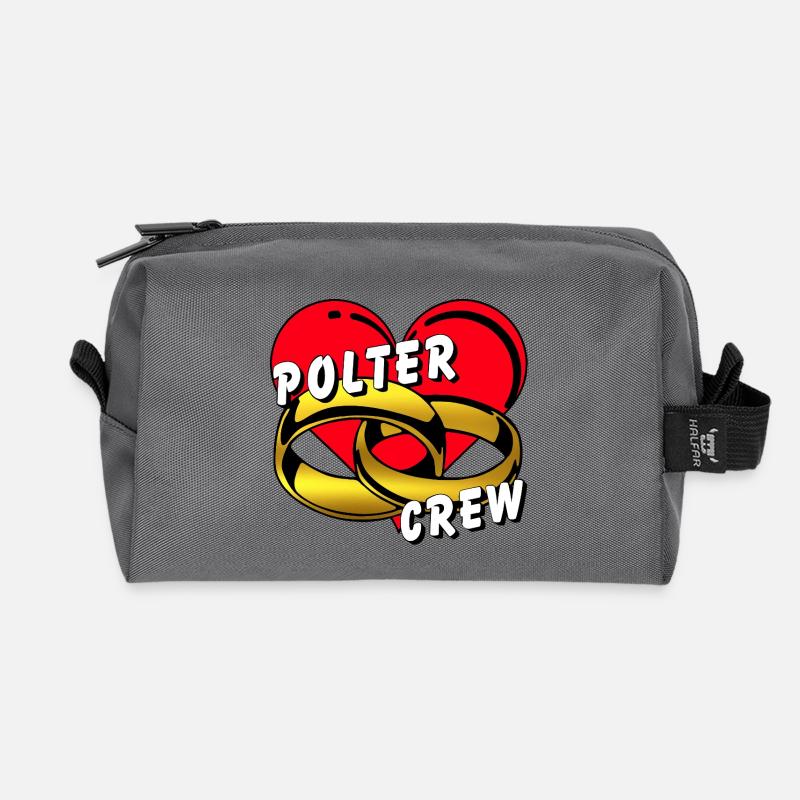 Polter Crew , Junggesellenabschied ............... - Recycelte Kulturtasche - Anthrazit