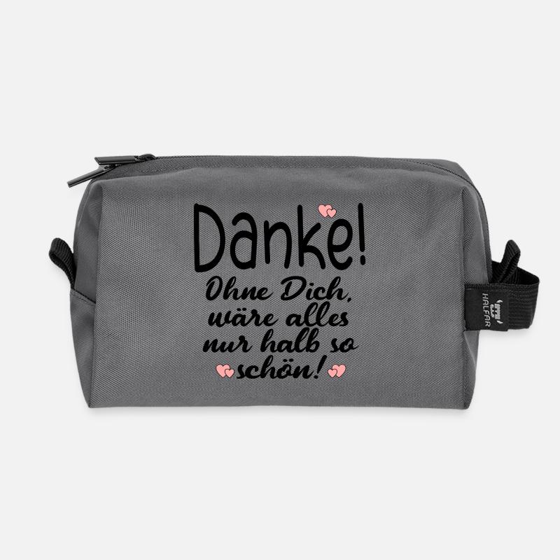 DANKE PARTNERSCHAFT FREUNDSCHAFT - Recycelte Kulturtasche - Anthrazit