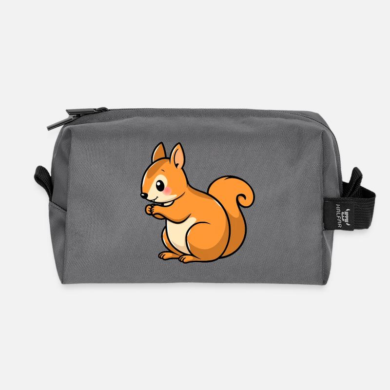 EIchhörnchen - Recycelte Kulturtasche - Anthrazit