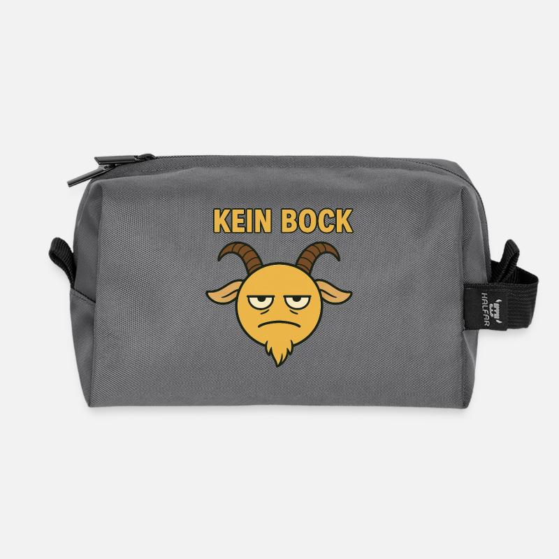Kein Bock...witziges Motiv - Recycelte Kulturtasche - Anthrazit