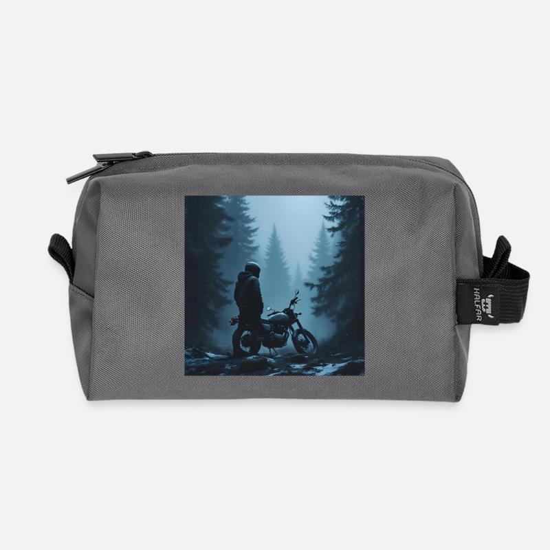 Northern Mist - Recycled Toiletry Zip Bag - anthracite