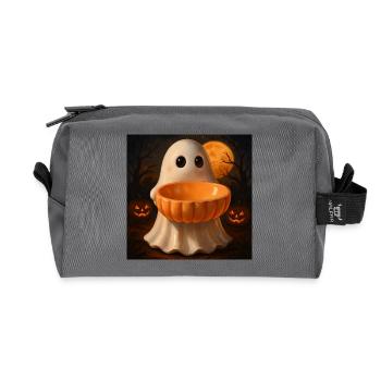 Grusel Halloween Geist Geschenk - Recycelte Kulturtasche - Anthrazit - Vorne