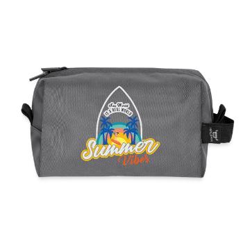 Summer_vibes_098 - Recycelte Kulturtasche - Anthrazit - Vorne
