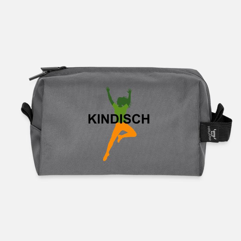 Childish - Recycled Toiletry Zip Bag - anthracite
