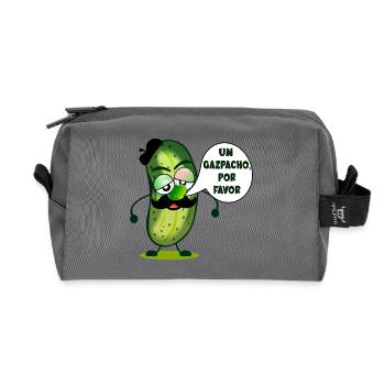GURKEN-GAZPACHO - Recycelte Kulturtasche - Anthrazit - Vorne