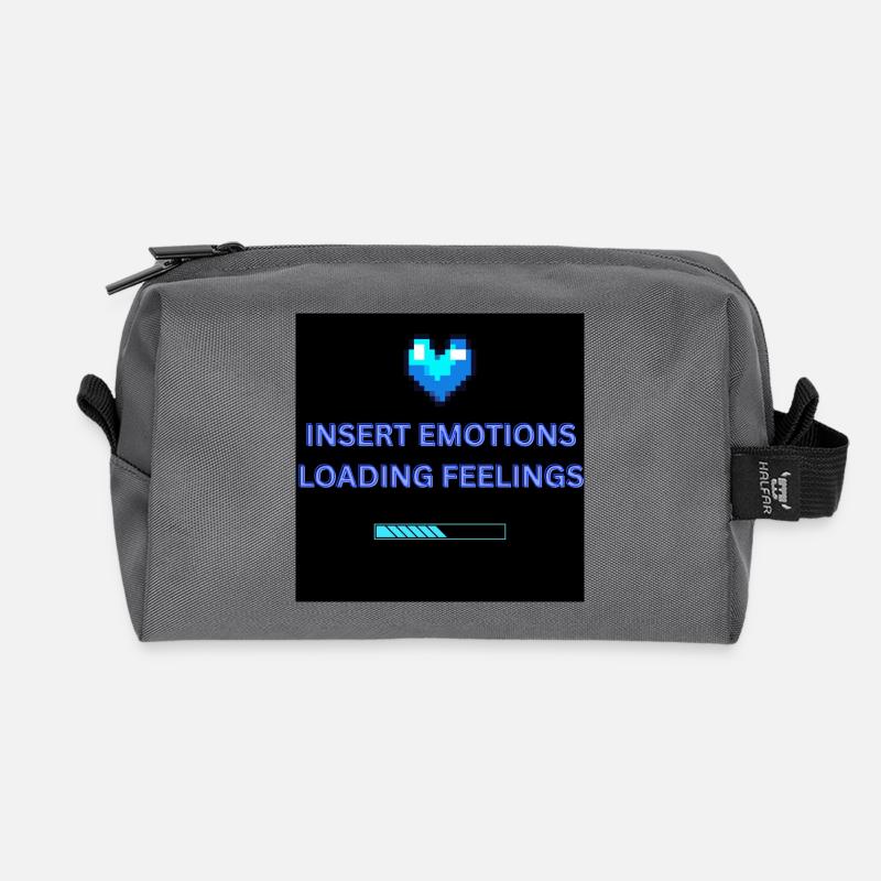 INSERT EMOTIONS LOADING FEELINGS  - Recycelte Kulturtasche - Anthrazit