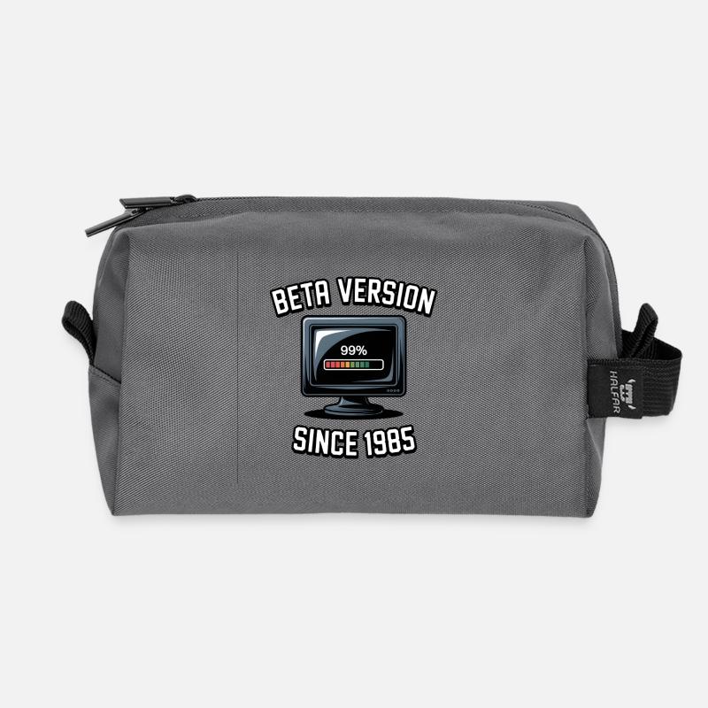 Retro Computer Fortschritt Design - Recycelte Kulturtasche - Anthrazit