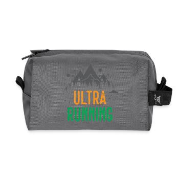 Ultra Running - Recycled Toiletry Zip Bag - anthracite - Front