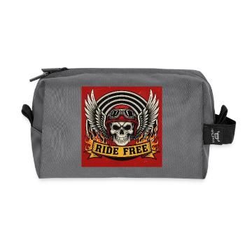 Ride Free - Recycelte Kulturtasche - Anthrazit - Vorne
