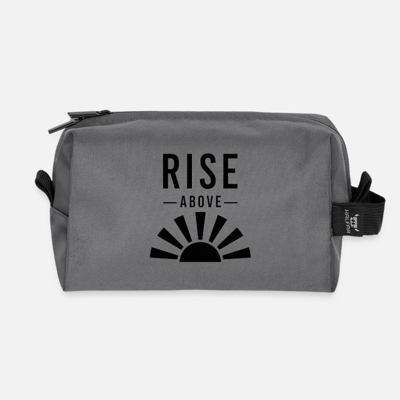Erheben Sie sich über das inspirierende Sunburst-Design - Recycelte Kulturtasche - Anthrazit