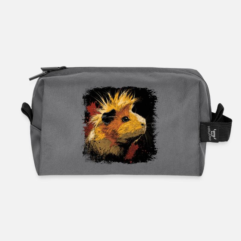 Meerschweinchen Punkrock - Recycelte Kulturtasche - Anthrazit