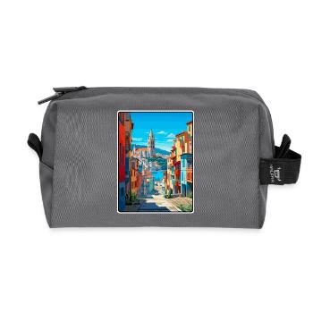 San Sebastian Spanien Reiseplakat Stadtbild WPA - Recycelte Kulturtasche - Anthrazit - Vorne