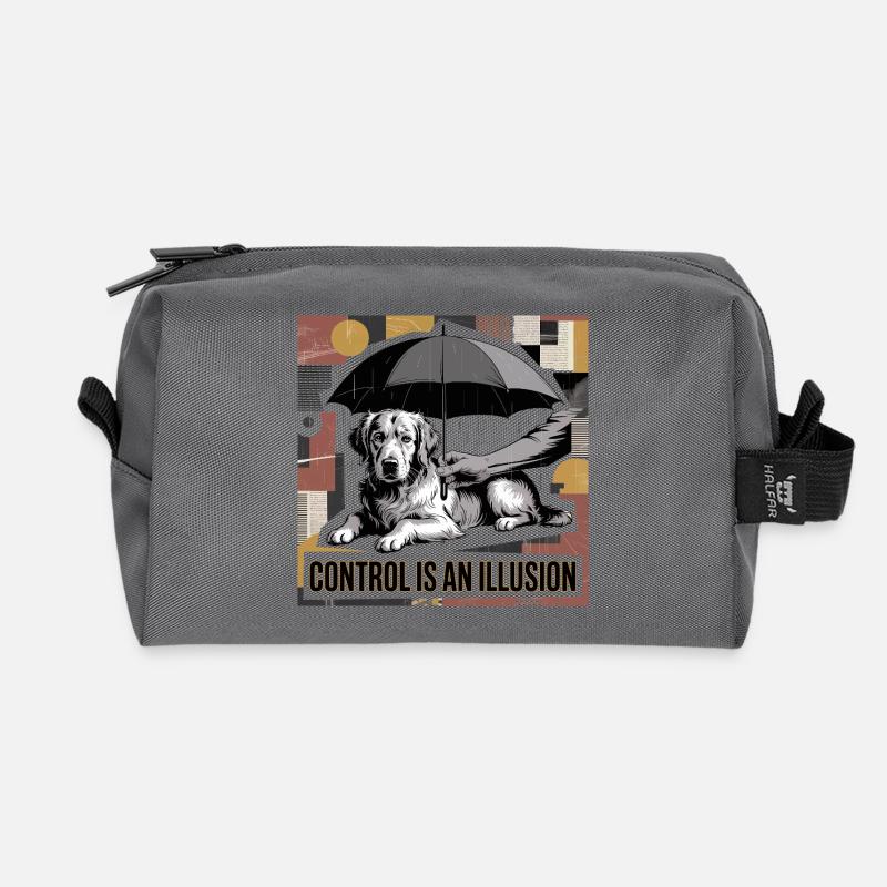 Kontrolle ist eine Illusion Hundekunst - Recycelte Kulturtasche - Anthrazit