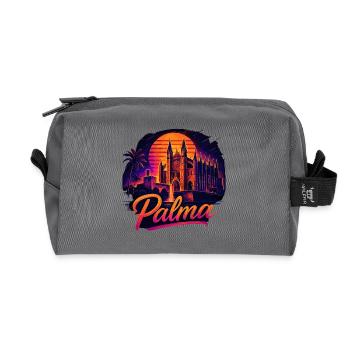 Nachtansicht Palma Kathedrale Mallorca - Recycelte Kulturtasche - Anthrazit - Vorne