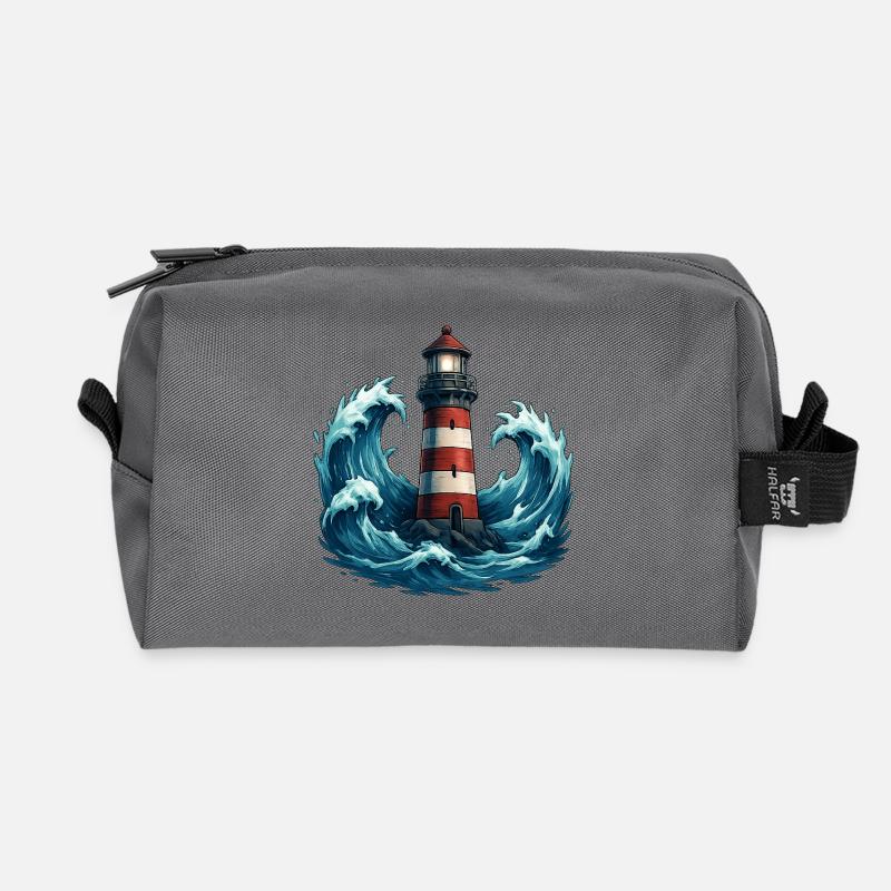 Leuchtturm - Recycelte Kulturtasche - Anthrazit