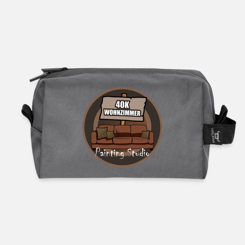Paintingstudio 40KWohnzimmer - Recycled Toiletry Zip Bag - anthracite