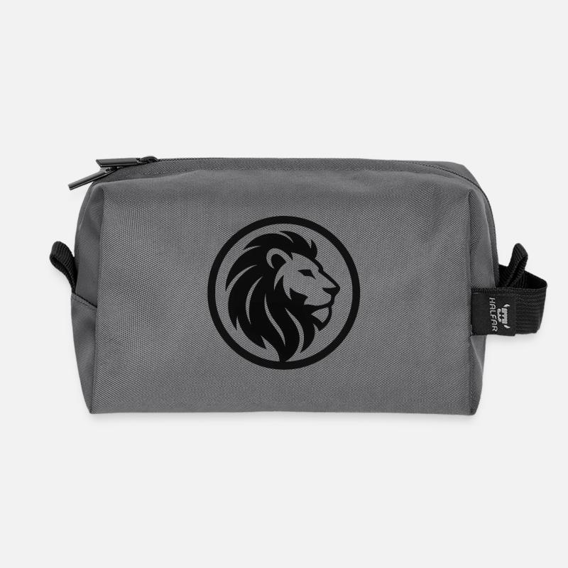 Lion Crest - Recycelte Kulturtasche - Anthrazit