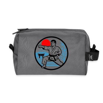 Karate Nature - Recycled Toiletry Zip Bag - anthracite - Front