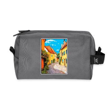 Gotland Schweden Vintage-Reiseplakat Stadtbild WPA - Recycelte Kulturtasche - Anthrazit - Vorne