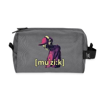 Musique extraterrestre - Trousse de toilette en tissu recyclé - anthracite - Devant