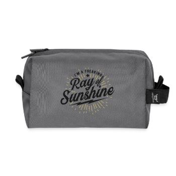 Freaking Ray of Sunshine Design - Recycled Toiletry Zip Bag - anthracite - Front