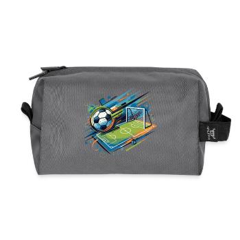 Illustration de football dynamique pour les fans actifs - Trousse de toilette en tissu recyclé - anthracite - Devant