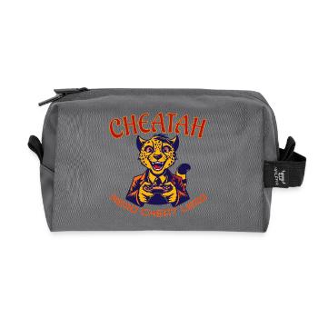 Cheatah Gaming Mascot Design - Recycled Toiletry Zip Bag - anthracite - Front