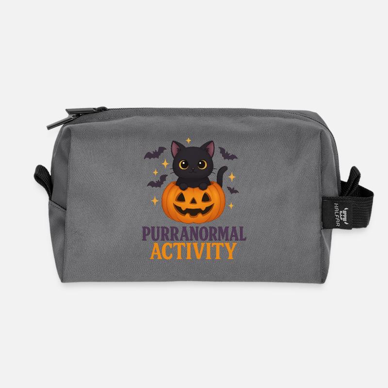 😸 Purranormal Activity – Cute Kitten - Recycled Toiletry Zip Bag - anthracite