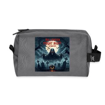 [HD] Halloween 2 - Recycled Toiletry Zip Bag - anthracite - Front