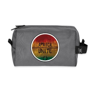 Africa Unite Reggae ethnic design - Recycled Toiletry Zip Bag - anthracite - Front