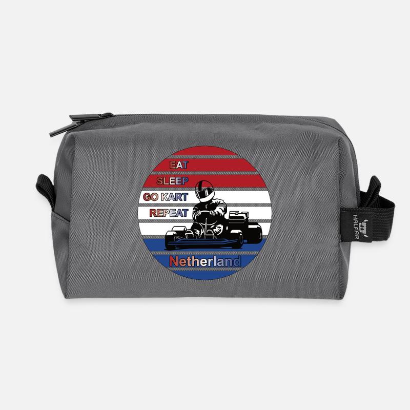 Kartfahrer Netherland Design - Recycelte Kulturtasche - Anthrazit