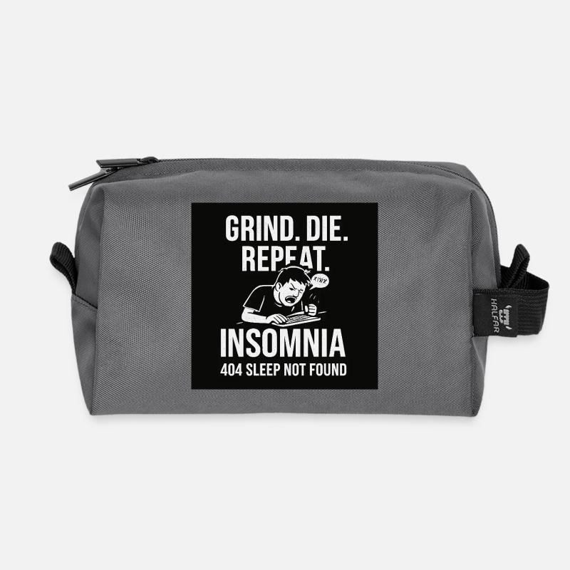 Conception de l’échec du sommeil motivationnel - Trousse de toilette en tissu recyclé - anthracite
