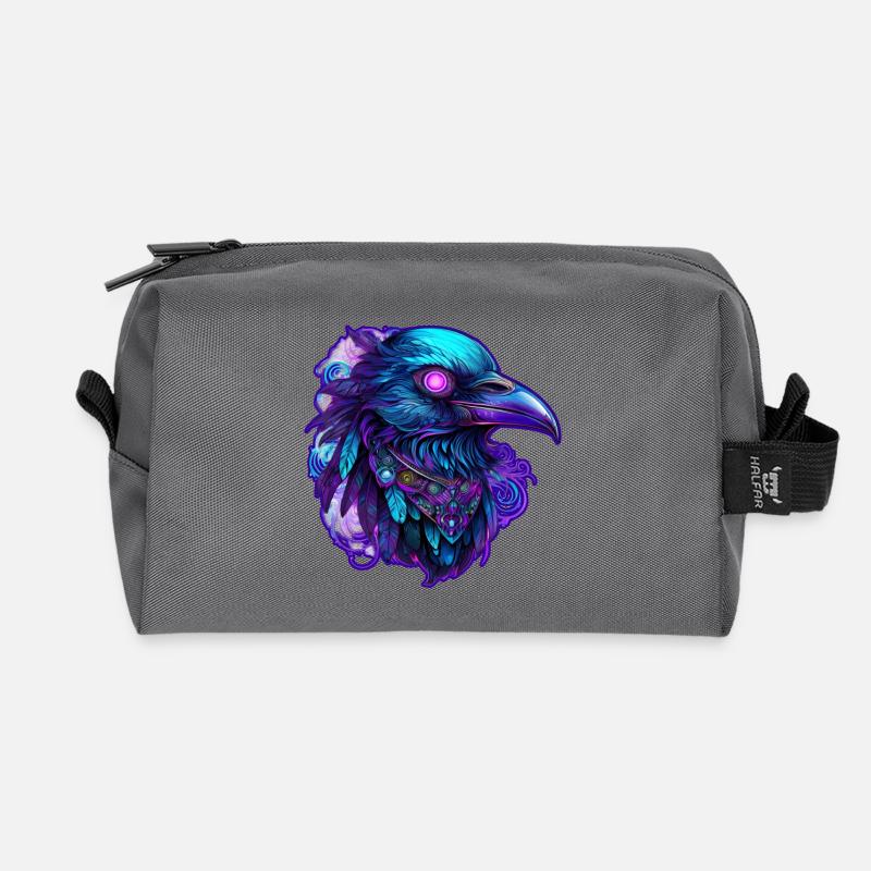 Dark Raven King – Spirit Guide - Recycelte Kulturtasche - Anthrazit