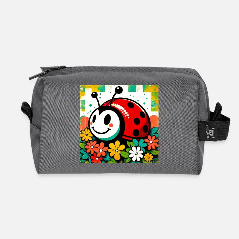 Marienkäfer - Recycelte Kulturtasche - Anthrazit