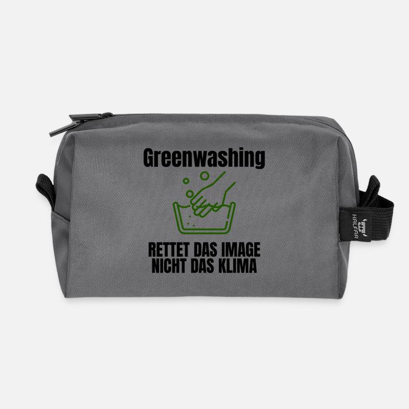 Handwäsche Illustration Trend - Recycelte Kulturtasche - Anthrazit