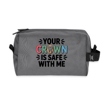 Dental Lab Technician Bridge  - Recycled Toiletry Zip Bag - anthracite - Front