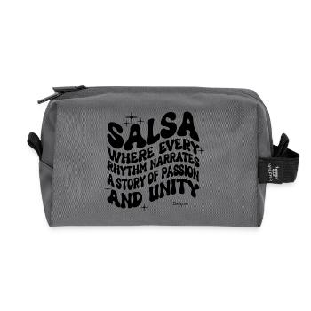 Cuban Salsa Dance Lovers T-Shirt - Recycled Toiletry Zip Bag - anthracite - Front
