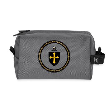 Historische Ritterwappen mit Kreuzmotiv - Recycelte Kulturtasche - Anthrazit - Vorne