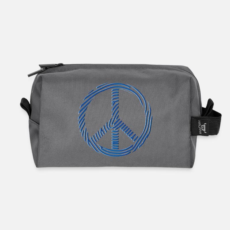 Peace-Zeichen - Recycelte Kulturtasche - Anthrazit