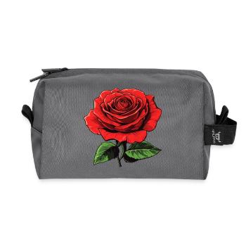 rote blume - rose - Recycelte Kulturtasche - Anthrazit - Vorne