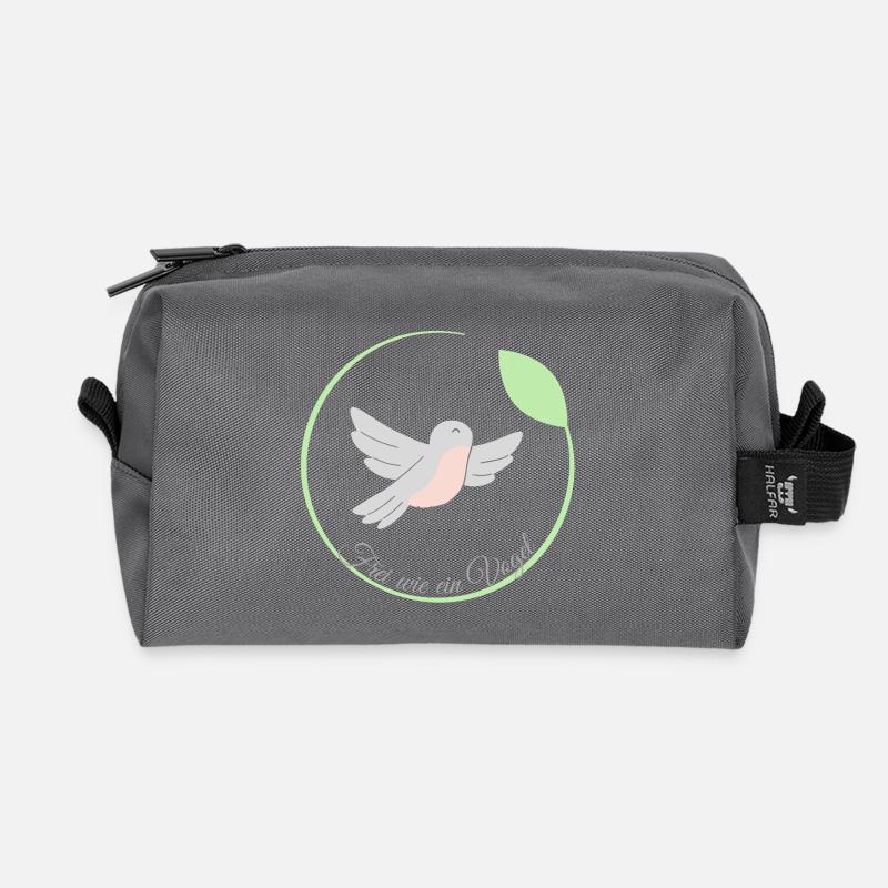 Frei wie ein Vogel - Recycelte Kulturtasche - Anthrazit